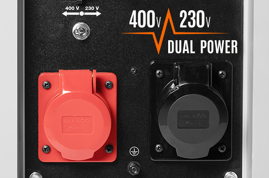 Dual power: полная мощность на 230В и 400В